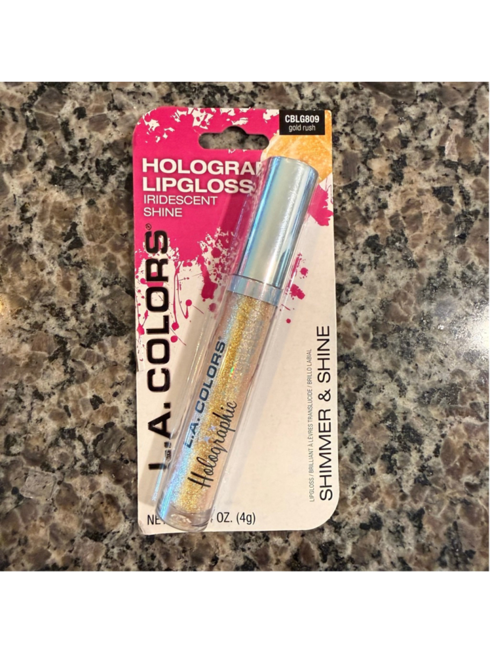 Women's L.A. Colors Holographic Lip Gloss One Size Gold Pink